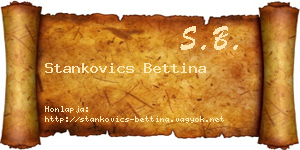 Stankovics Bettina névjegykártya
